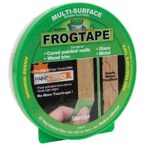 212 MAIN Frog Tape (Model FT1358463) Adhesive Waterproof Seal Protector, Multi-Surfaces Tape, 0.94 in. x 60 yds, Adhesive Waterproof Tape