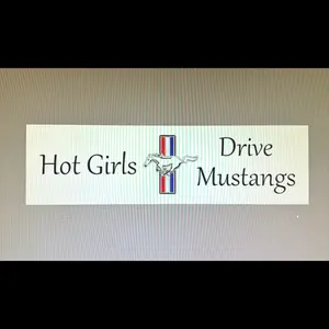 Hot girls drive mustangs - bumper sticker