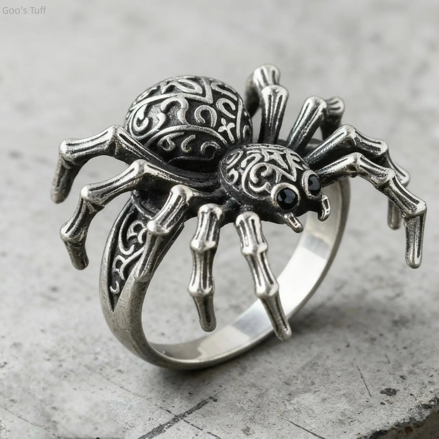 Women's Chunky Spider Rings - Eco Alloy, Oversized Creative Lightweight Punk Costume Jewelry for Halloween Parties & Daily Wear, Spider Ring, Chunky Style Rings