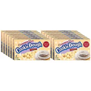 Cookie Dough Bites - Cinnamon Bun Bites - Chocolate-Covered Edible Cookie Dough Bites - Egg-Free Edible Cookie Dough Candy -12 Count (3.1 oz each)