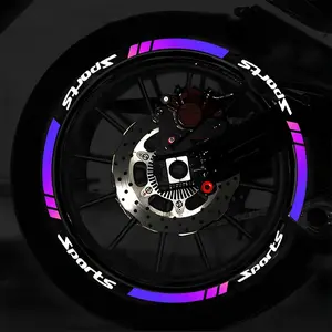 2D flat sticker wheel sticker, riding sticker, motorcycle tire sticker, car sticker, pvc material, waterproof, 16-letter sports sticker, suitable for motorcycle helmet sticker, Decal for cars