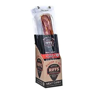 Bacon On The Go - Riffs Smokehouse 12 Slice Carton: Sweet. fully cooked ready to eat.