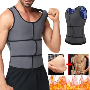 1/2/3/4 Pack Menswear Sweat Sports Body Shaper Waist Trainer Vest with Zip Workout Tank Top Sauna Suits Gym Shapewear X Type Compression Techwear for Men Shirt Layer Belt Activewear Athletic Jacket Zipper Wetsuit Stylish