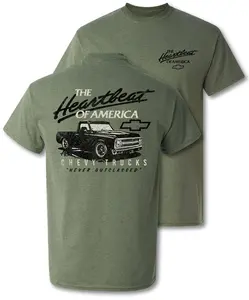 Chevy Truck The Heartbeat of America 2 Sides T-shirt, Old School Chevy Shirt, Classic Chevy Truck Shirt, 100% Cotton, Made in USA, Fast Shipping