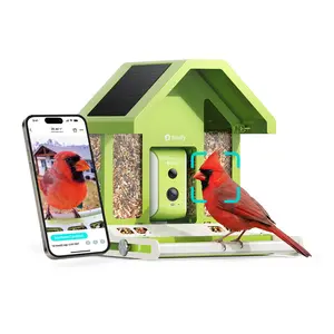 Birdfy Smart Bird Feeder with Camera, Durable Metal Feeders for Outdoors, Auto-Identify & Record Video, Instant Alert, Live Bird Watching Camera Solar, Gifts for Backyard Birder