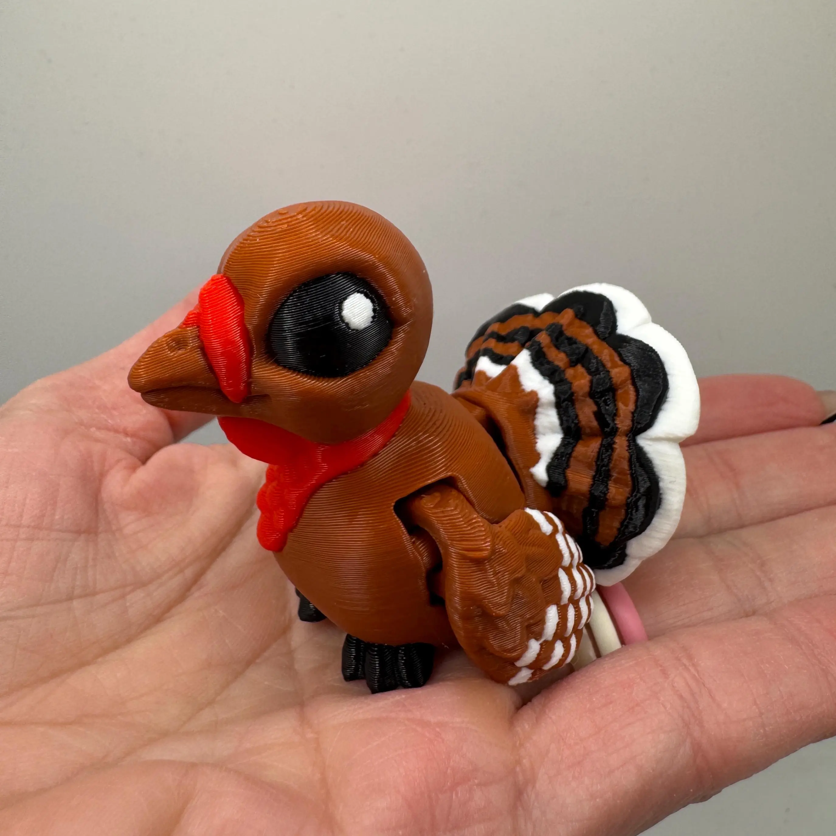 3D Printed Articulated Turkey by Cinderwing | Thanksgiving Collectible | Fall Décor Gift