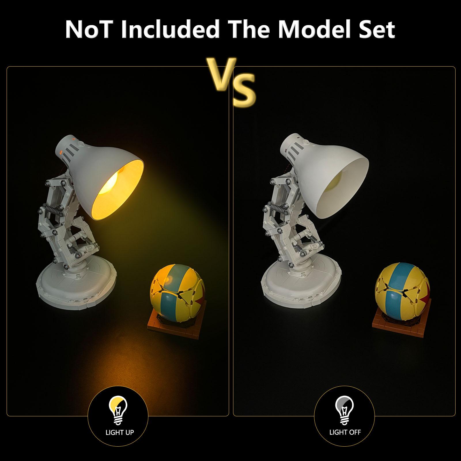 LYBMTWF LED Lighting Kit for LEGO Ideas Series #21357 "Pixar: Luxo Jr." — DIY Light Upgrade Set Building Block Model Lighting— The Perfect Gift for Holidays and Birthdays (Model Not Included)