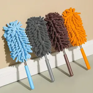 Microfiber Duster for Cleaning, Hand Washable Dusters, Replaceable Microfiber Head, Extendable Pole, Detachable Cleaning Brush Tool for Office, Car, Window