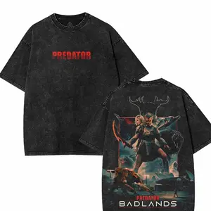 Predator BadLands Graphic T-Shirt – Movie Tee for Horror Fans, Unisex Cotton Pop Culture Top, Retro Movie-Inspired Apparel
