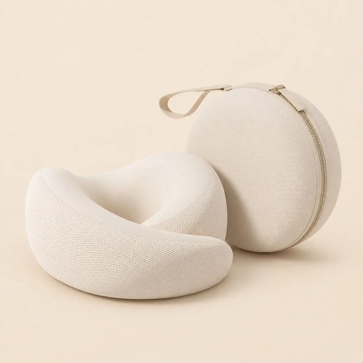 U-Shaped Travel Neck Pillow - Ergonomic Design for Comfortable Sleep on Airplanes, Cars, Portable with Storage Pouch