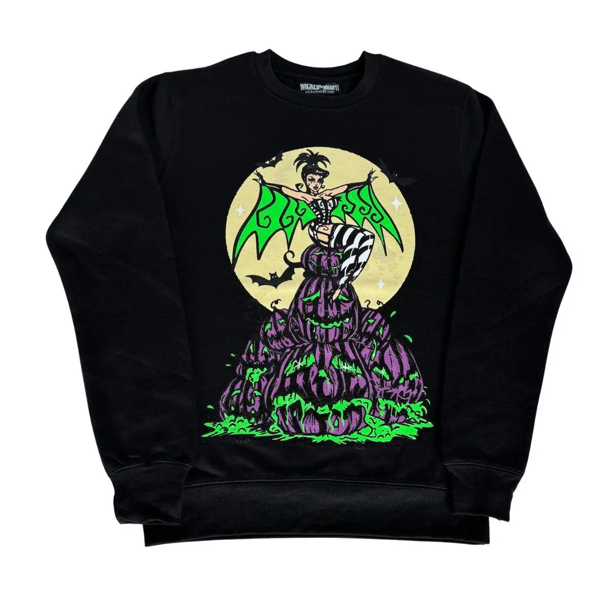 Batty Pumpkin Queen Crewneck Sweatshirt