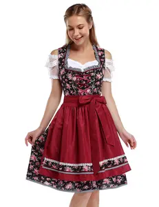 Women's Oktoberfest Dress 3 Pieces Dirndl Dress Costumes for Bavarian Carnival Halloween
