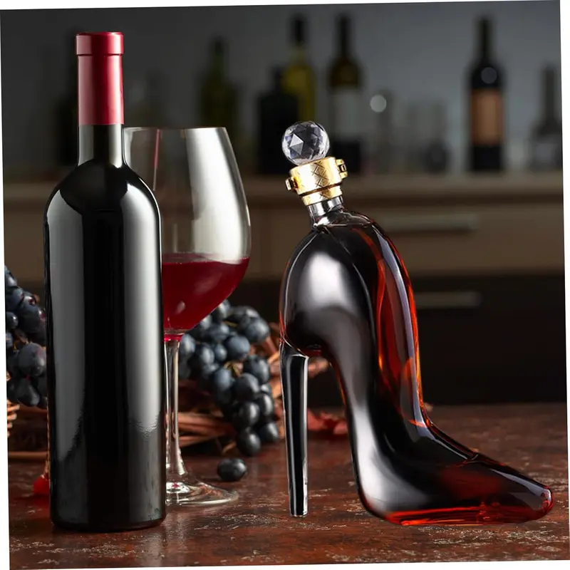 Elegant Heel Stiletto High Heels Whiskey & Wine Decanter, Glass Wine Bottle, Unique High-Heel Design, Perfect Gift for Women, Stylish Barware, Home Bar Accessories