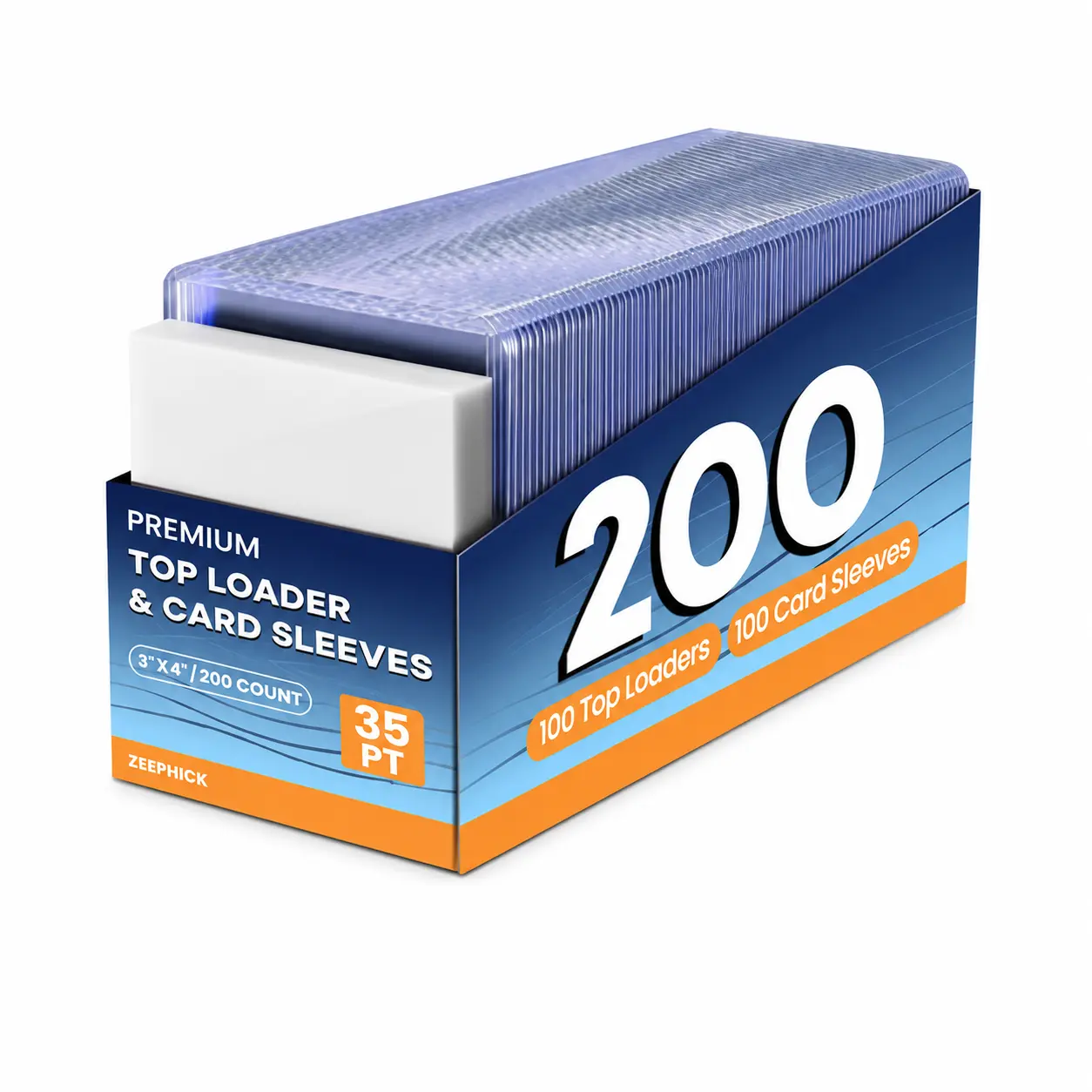 600 Pcs Trading Card Protection Set | 300 Hard Plastic 3 x 4 in Top Loaders & 300 Penny Sleeves for Baseball, Football, Sports & TCG Cards