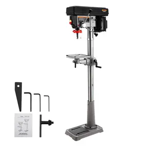 Garvee Powerful 13-Inch Floor Drill Press with 7.5A Motor, Variable Speed 288-3084 RPM, 5/8-Inch Chuck Capacity, Excellent Heat Dissipation, Complete Accessories, Precise Drilling for Wood and Metal