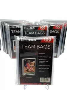 Ultra Pro Resealable Team Bags 10 Packs of 100 Team Bags, 1,000 Total Trading Card Sleeve Card Hobby Box