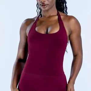 IM.PACT Women's Halterneck Top with Logo - Ultimate Wardrobe Essential, 90% Nylon 10% Elastane, Customizable Coverage, Fits High-Waisted Denim - Womenswear