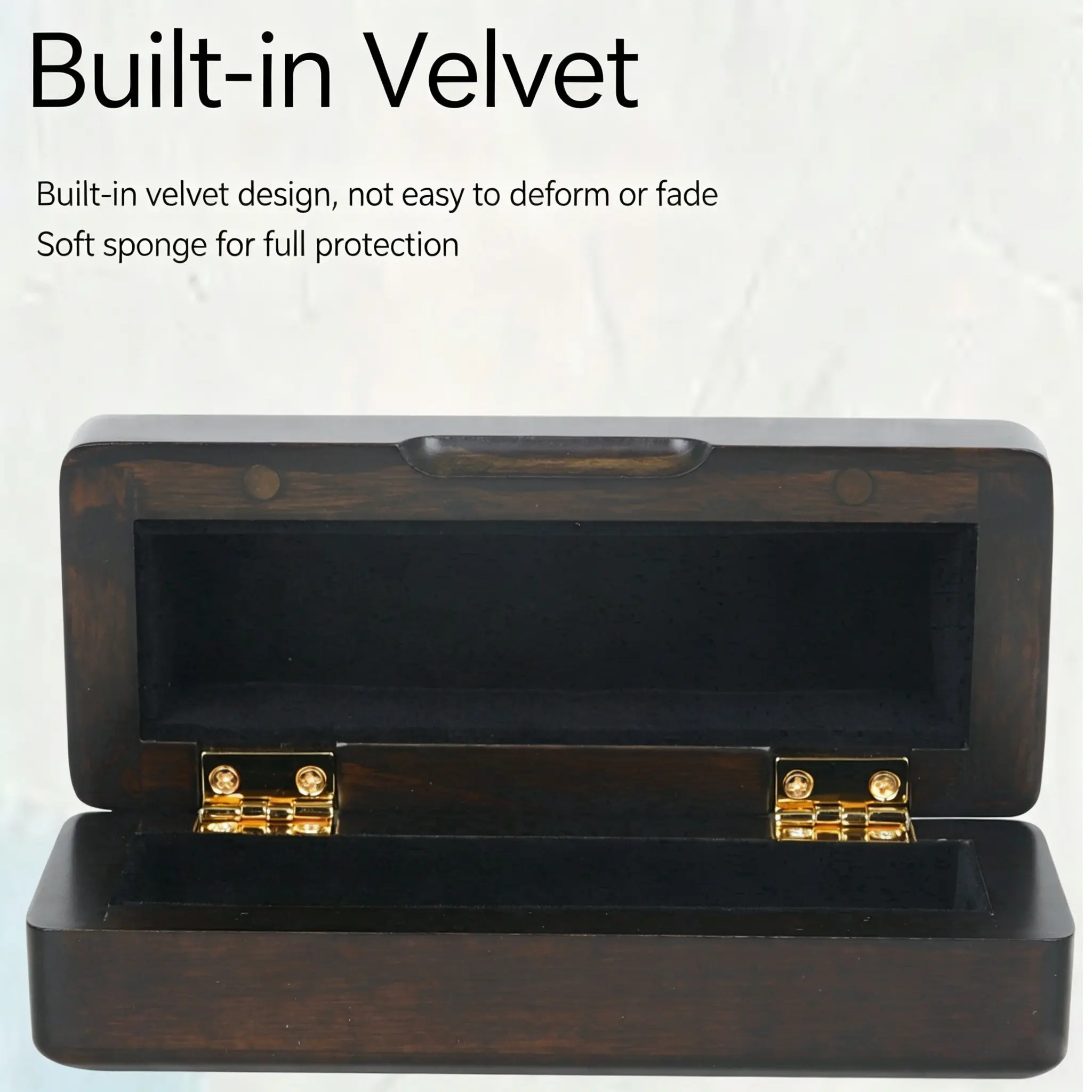 Saxophone Mouthpiece Case, Coffee Multi-Color Options, High-Quality Maple Wood Shell, Soft Lining, Durable Sax Accessories Box