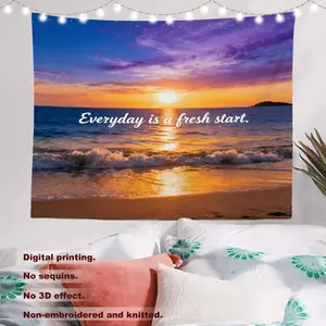 Batmerry Tropical Inspirational Quotes Beach Tapestry - Artistic, Boho Aesthetic, Artwork Print Design, Picnic Mat, Hippie Trippy Wall Art for Bedroom Dorm, 39.4x59.1in Home Decor, Artistic Tapestry Tapestries, Boho Aesthetic Tapestries