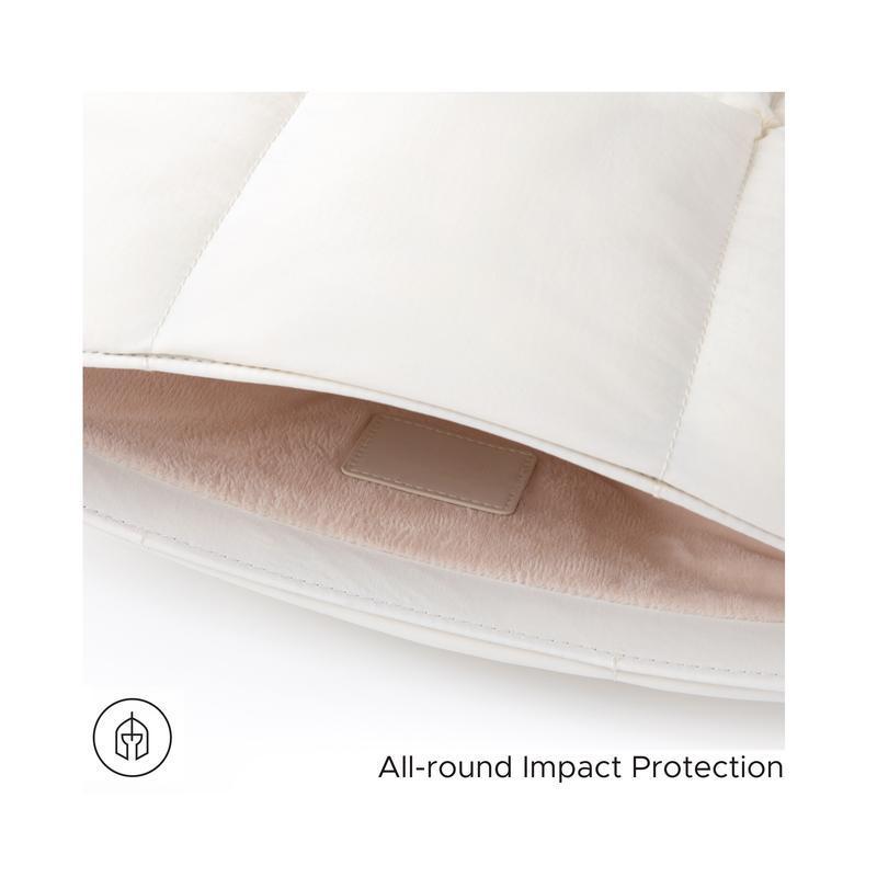 Puffy Laptop Sleeve Case, 13-14 inch Laptop Sleeve Bag, Laptop Case 13.3 Inch, Compatible with MacBook Air/Pro 13 / Pro 14, iPad Pro 12.9, HP Dell ASUS, Computer Bag Cover(Beige)