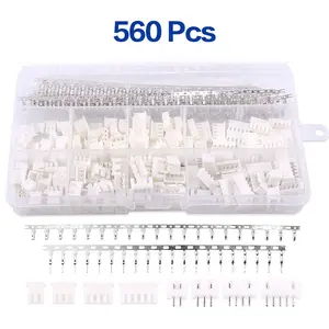 560PCS for JST Connector Kit for JST-XHP 2/3/4/5 Pin Housing Female and Male Connector Plug, Adapter Cable Connector 2.54mm Male Female Pin Terminal Connector Crimp DIP Kit(2.54mm)