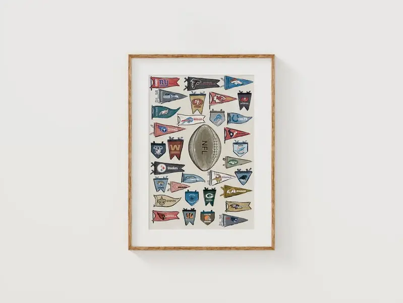 [Unframed] Vintage NFL Football Poster Print