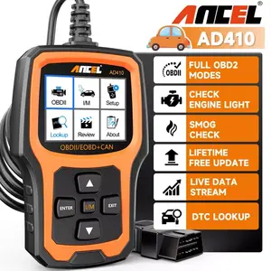 ANCEL AD410 Enhanced OBD2 Scanner, Check Engine Light Code Reader for OBDII Cars 1996+, Automotive Diagnostic Scan Tool Detector Vehicle Analyzer, EOBD OBD2 CAN Scanner, Full OBD2 Modes, Live Data Turn off MIL, Lifetime Free Updates