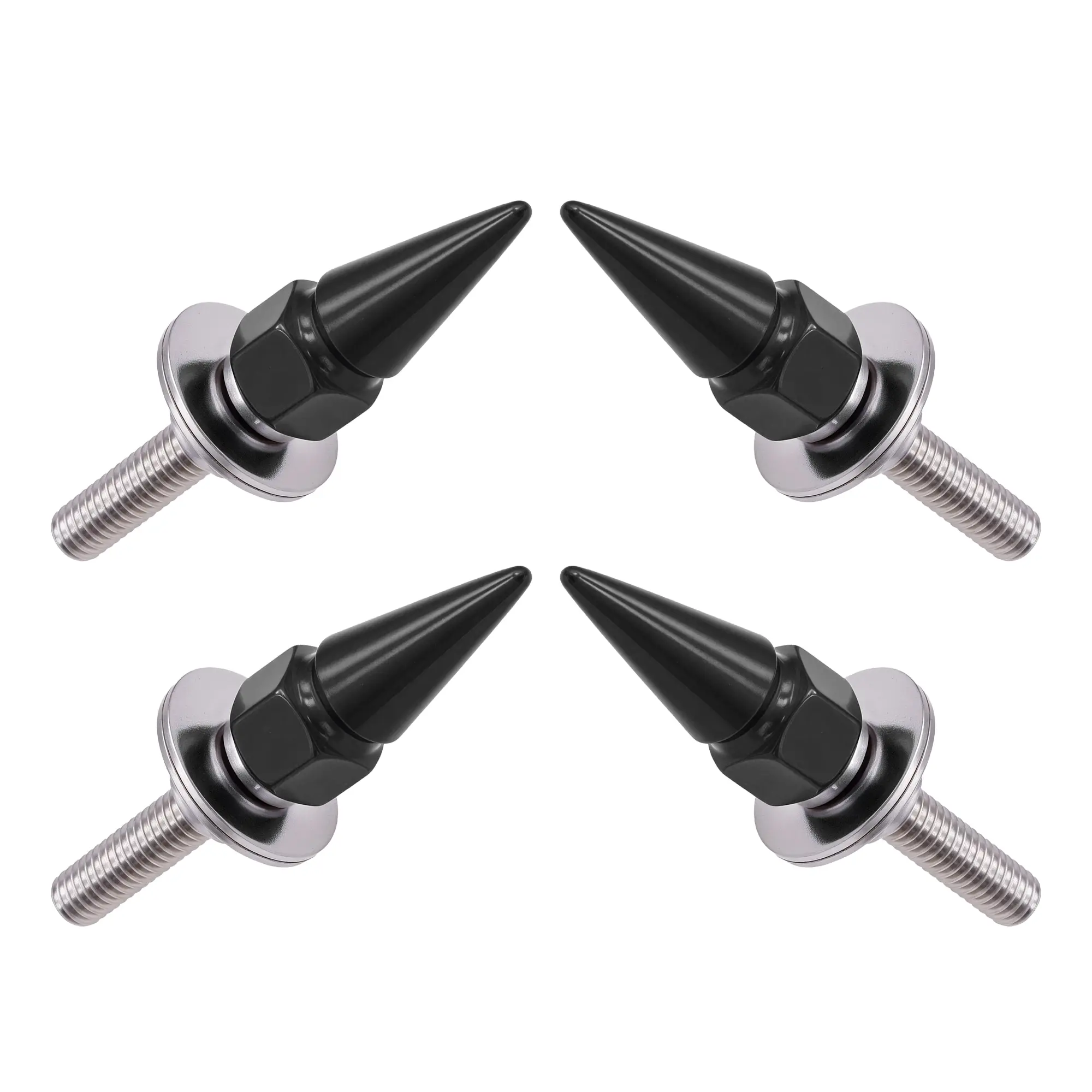 Billovcc 4 PCS Anti-Theft Pointed Tips Security Fixings, Metal Bolts for Cars & Trucks, Decorative Spikes Exterior Car Accessories, Motorcycles