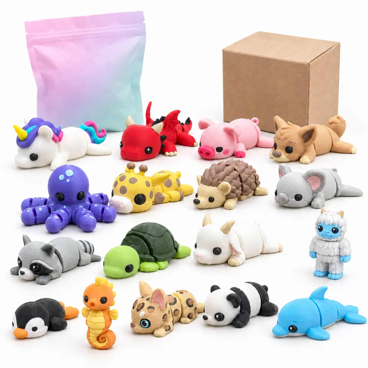 Pick Your Own Mini Pocket Friend Pets | Intricate Articulated 3D Printed Animals | 0.8-1.5in