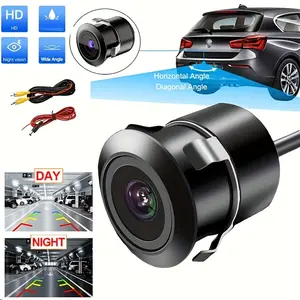 Universal HD Backup Camera for Vehicles, Featuring a Wide-Angle Lens And Night Vision, Suitable for Monitors And MP5 Displays. Ideal for Suvs, Pickups, Campers, Tractors, Vans, Trucks, Rvs, And More. Easy to Install, Without Battery