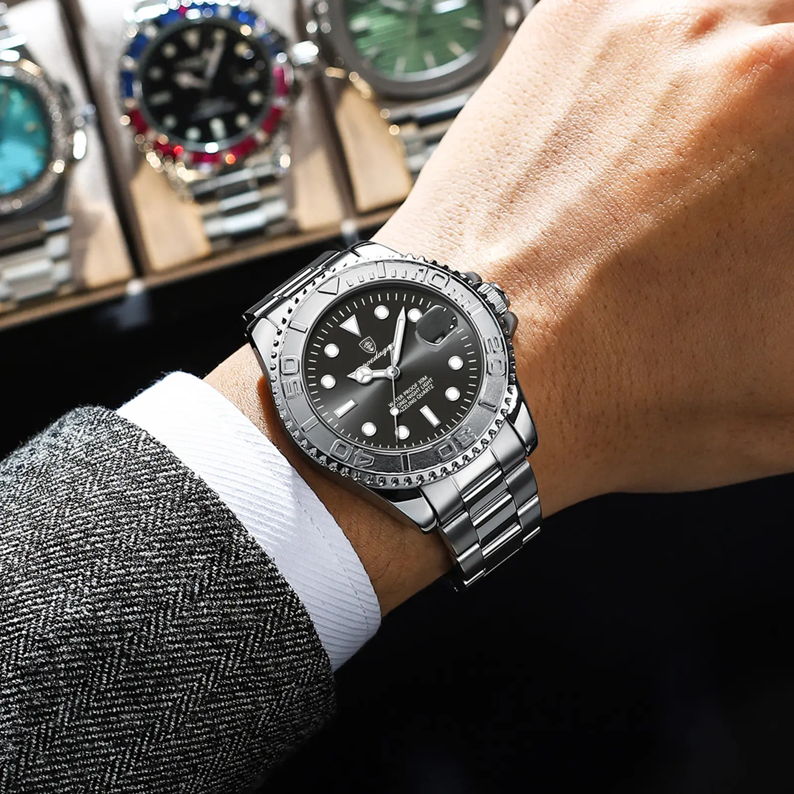 Luxury Man Watch Waterproof Luminous Date Men Watch Stainless Steel Male Clock Sport Fashion Men's Quartz Watches. Reloj de Hombre