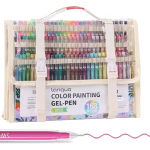 162 Color Gel Pen Set with Handheld Storage Bag, 0.6mm Tip, Rich Colors, Large Capacity Ink Pens, Art Supplies for Marking, Coloring Games, DIY, School Activities, Coloring Materials Set