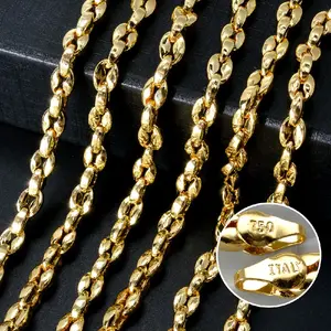 Retro Italian Style 18K Gold Plated Pig Nose Chain Necklace – Unisex Clavicle Jewel ry (Copper Base)