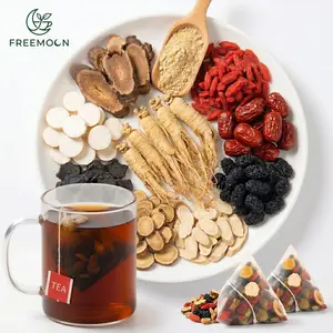 10-in-1 Upgraded Kidney Support Formula, Ginseng Ten Treasure Tea For Calming Sleep & Relax, Chinese Herbal Tea Bags for Women & Men, Daily Wellness For Hair Health Digestive Detox & Cortisol Balance 160g