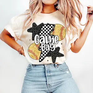 (NOT GLITTER) Softball Mama Shirt, Retro Checkered Softball Mom Sweatshirt, Game Day Leopard Coquette Tee, Mother's Day Gift