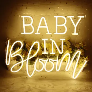Baby in Bloom Neon Sign, for Room Decor Gift Nursery Decor, Dimmable USB Powered LED Light Wall Decor