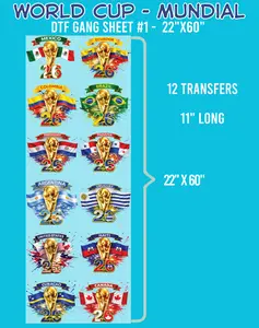 World Cup Mundial DTF Gang Sheet #1 - 22"x60"