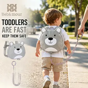 BEBAMOUR Toddler Backpack with Leash, Anti-Lost Safety Harness for Toddlers, Cute Animal Travel Backpack for Boys & Girls, Ideal for Travel, Shopping, Zoo & Airport