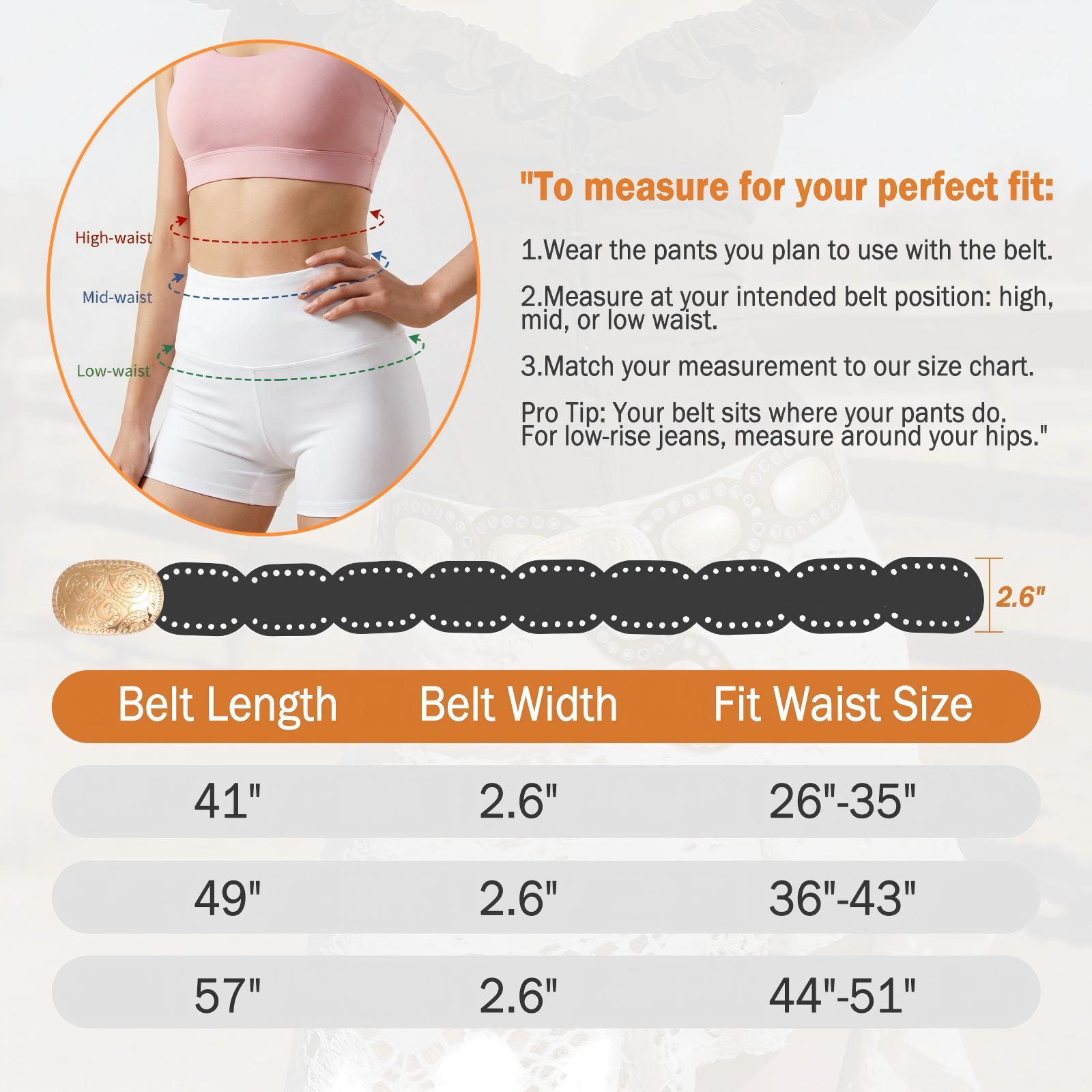 SUOSDEY Belts for Women, Wide Western Concho Belt in PU Leather, Cowgirl Style for Jeans Dresses, Adjustable Plus Size