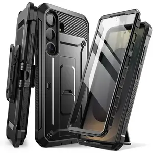 for Samsung Galaxy S25 FE Case with Stand & Belt-Clip (Unicorn Beetle Pro), [Built-in Screen Protector] [Military-Grade Protection] Heavy Duty Rugged Phone Case for Galaxy S25 FE, Black Smartphone Cellphone