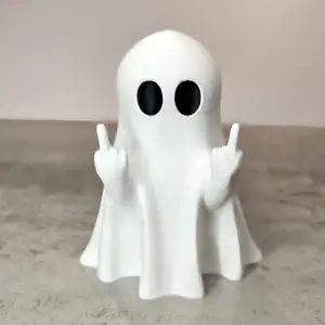 Middle Finger Ghost Figurine, 3D printed, Spooky Halloween Bookshelf Decor