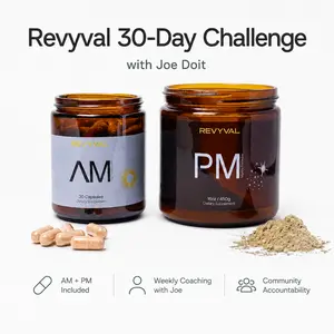 Revyval 30-Day Challenge with Joe Doit | AM + PM System | Energy & Sleep Support | NMN Ubiquinol Magnesium | Health & Fitness | Natural