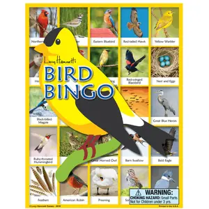 Lucy Hammett Bird Bingo 6 Picture Boards, 42 Cards & Bingo Chips, All Ages