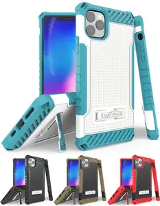Case for iPhone 11 Pro Max, Tri-Shield [Military Grade] Rugged Cover with Metal Kickstand [Includes Wrist Strap Lanyard] for Apple iPhone 11 Pro Max (2019, 6.5" Model)