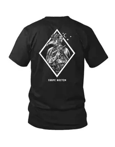 FEEGO Carpe Noctem Shirt, Unisex Short Sleeve, Casual 100% Cotton, Army Military Menswear, Gun Shirt Tactical Gear, Graphic Shirt