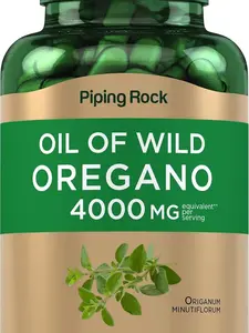 Piping Rock Oregano Oil Capsules 4000mg | 200 Pills | Herbal Extract Supplement | Wild Harvested | Non-GMO, Gluten Free