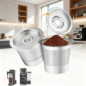 2pcs Reusable Coffee Filter for Machines & Capsules Universal Compatible with Espresso Makers Commercial Espresso Machines & Reusable Coffee Cups Durable Heavy-Duty Multi-Use Filter Eco-Friendly & Cost-Effective Refill Option for Home & Business Use