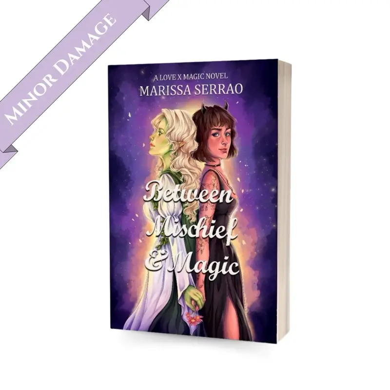 Discounted Between Mischief & Magic Signed Paperback- Dent & Scratch Copy