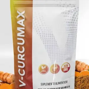 V-Curcumax Turmeric Supplement with Selenium and Vitamin C 60 Capsules 500mg Non-GMO Natural for Gut Health & Digestion Support
