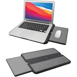 Portable Laptop Lap Pad, Laptop Desk with Retractable  Tray, Sturdy  Work Surface for Bed Sofa Couch or Travel